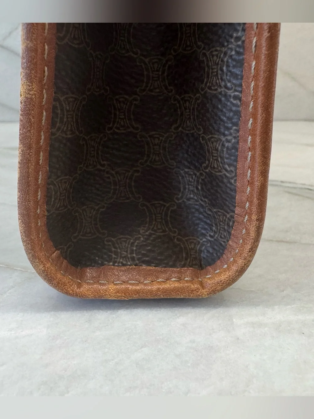 Celine Vintage Macadam Wristlet Clutch 1995